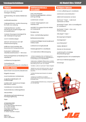 Nacelles télescopiques sur roues JLG 1350SJP