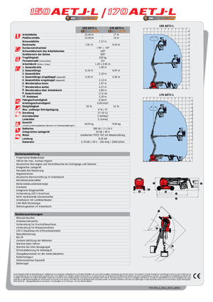 Nacelles à bras articulés sur roues Manitou 170 AETJ L Bi