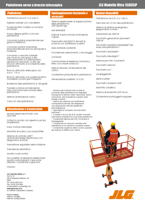 Nacelles télescopiques sur roues JLG 1500SJ