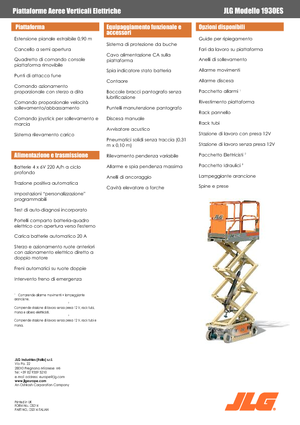 Nacelles ciseaux X su roues JLG 1930ES