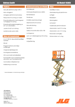 Nacelles ciseaux X su roues JLG 1930ES