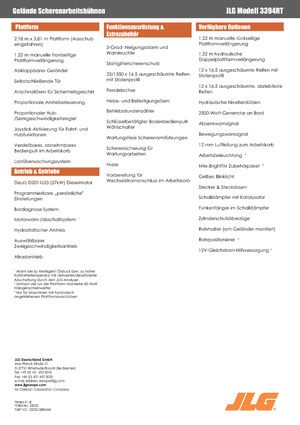 Nacelles ciseaux X su roues JLG 2033 e 3