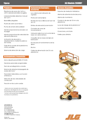 Nacelles ciseaux X su roues JLG 260MRTA