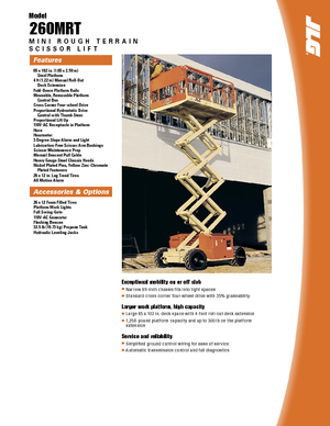 Nacelles ciseaux X su roues JLG 260MRTA