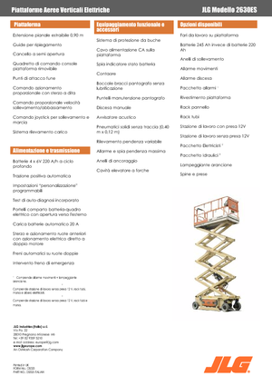 Nacelles ciseaux X su roues JLG 2630 ES