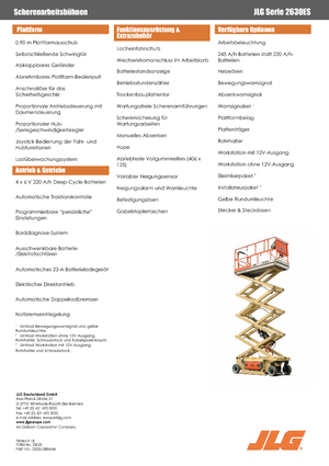 Nacelles ciseaux X su roues JLG 2630 ES