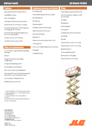 Nacelles ciseaux X su roues JLG 2630 ES