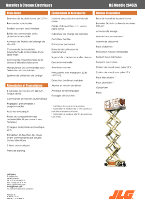 Nacelles ciseaux X su roues JLG 2646ES