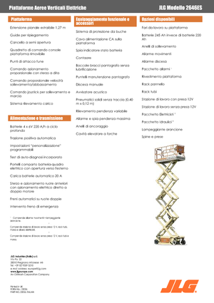 Nacelles ciseaux X su roues JLG 2646ES