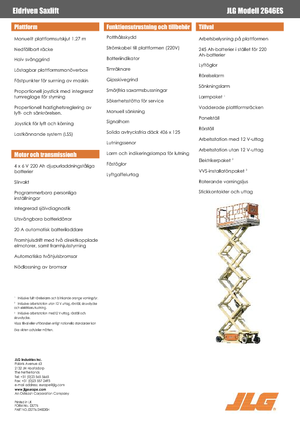 Nacelles ciseaux X su roues JLG 2646ES