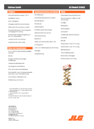 Nacelles ciseaux X su roues JLG 3246ES