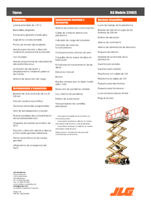 Nacelles ciseaux X su roues JLG 3246ES