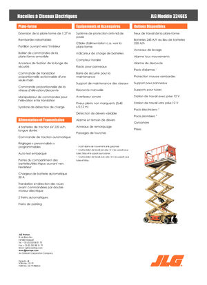 Nacelles ciseaux X su roues JLG 3246ES