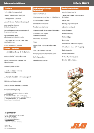 Nacelles ciseaux X su roues JLG 3246ES