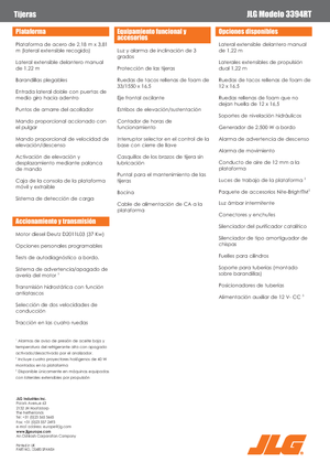 Nacelles ciseaux X su roues JLG 3394RT