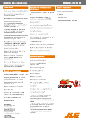 Nacelles à bras articulés sur roues JLG 340AJ