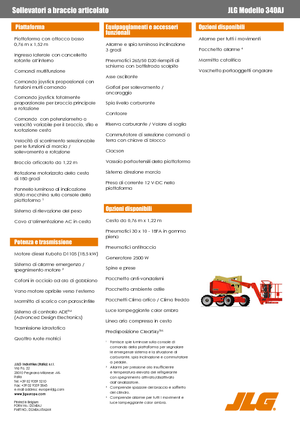 Nacelles à bras articulés sur roues JLG 340AJ