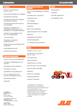 Nacelles à bras articulés sur roues JLG 340AJ