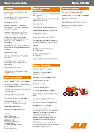 Nacelles à bras articulés sur roues JLG 340AJ