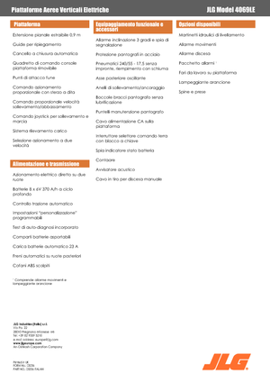 Nacelles ciseaux X su roues JLG 4069LE