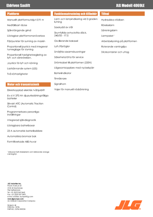 Nacelles ciseaux X su roues JLG 4069LE