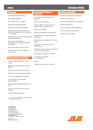 Nacelles ciseaux X su roues JLG 4069LE