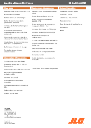 Nacelles ciseaux X su roues JLG 4069LE