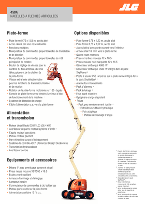 Nacelles à bras articulés sur roues JLG 450A Serie II
