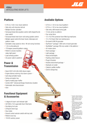 Nacelles à bras articulés sur roues JLG 450AJ