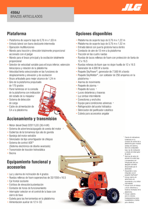Nacelles à bras articulés sur roues JLG 450AJ