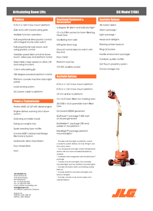 Nacelles à bras articulés sur roues JLG 510 AJ