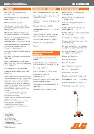 Nacelles à bras articulés sur roues JLG 510 AJ