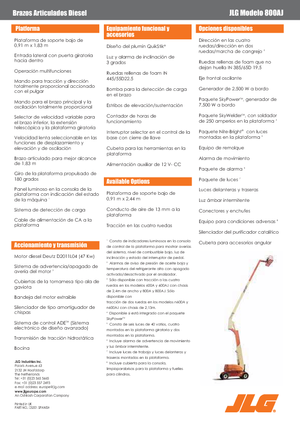 Nacelles à bras articulés sur roues JLG 800AJ