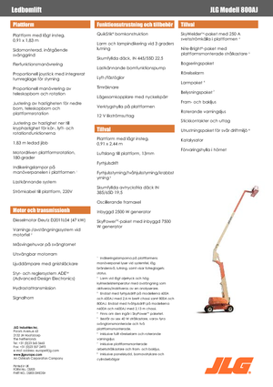 Nacelles à bras articulés sur roues JLG 800AJ