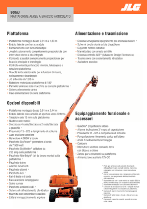 Nacelles à bras articulés sur roues JLG 800AJ