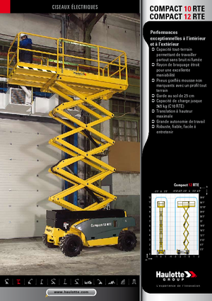 Nacelles ciseaux X su roues Haulotte Compact 10 RTE