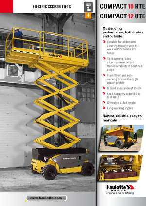 Nacelles ciseaux X su roues Haulotte Compact 10 RTE