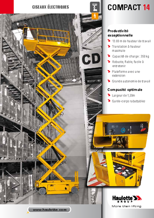 Nacelles ciseaux X su roues Haulotte Compact 14