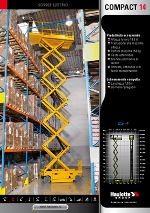 Nacelles ciseaux X su roues Haulotte Compact 14