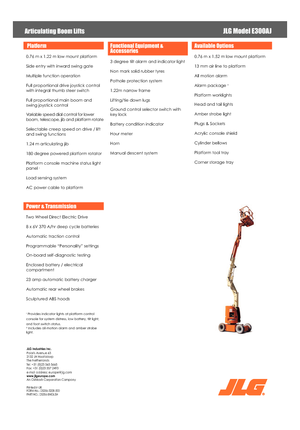 Nacelles à bras articulés sur roues JLG E300AJ