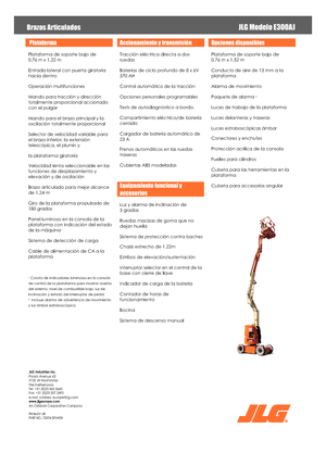 Nacelles à bras articulés sur roues JLG E300AJ