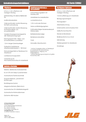 Nacelles à bras articulés sur roues JLG E300AJ