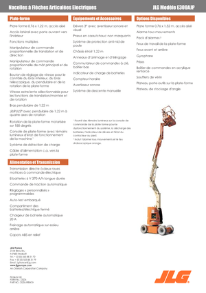 Nacelles à bras articulés sur roues JLG E300AJP
