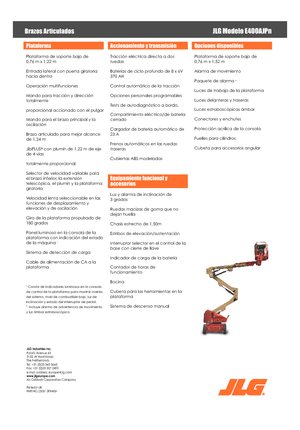 Nacelles à bras articulés sur roues JLG E400AJPN