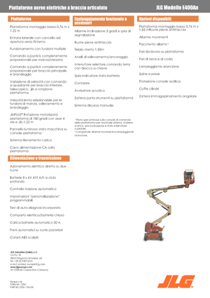 Nacelles à bras articulés sur roues JLG E400AN