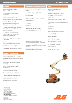Nacelles à bras articulés sur roues JLG E450A