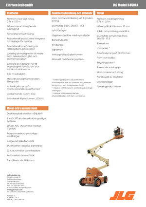 Nacelles à bras articulés sur roues JLG E450AJ