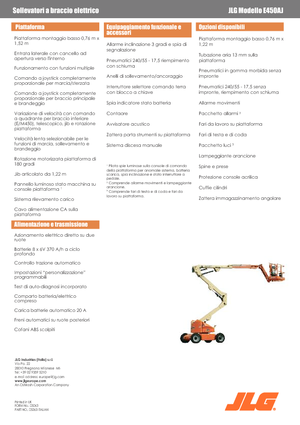 Nacelles à bras articulés sur roues JLG E450AJ
