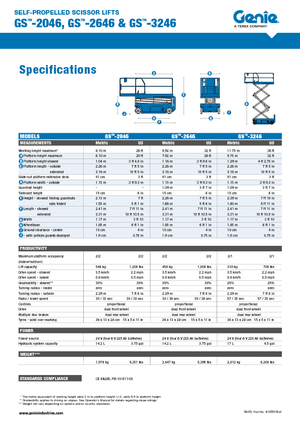 Nacelles ciseaux X su roues Genie GS-3246