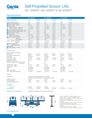Nacelles ciseaux X su roues Genie GS-5390RT